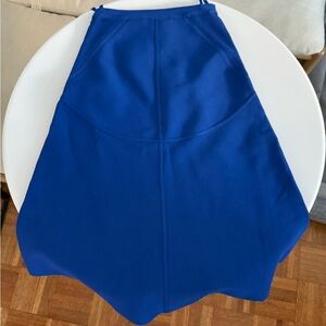 bcbgmaxazria blue midi a line skirt